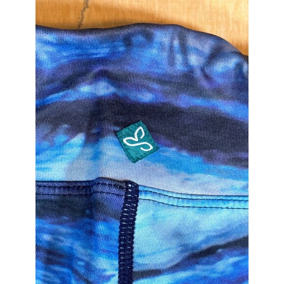 PrAna Blue Watercolor Roxanne Capri Stretch Leggings Pants Womens Small Made USA - Picture 8 of 8